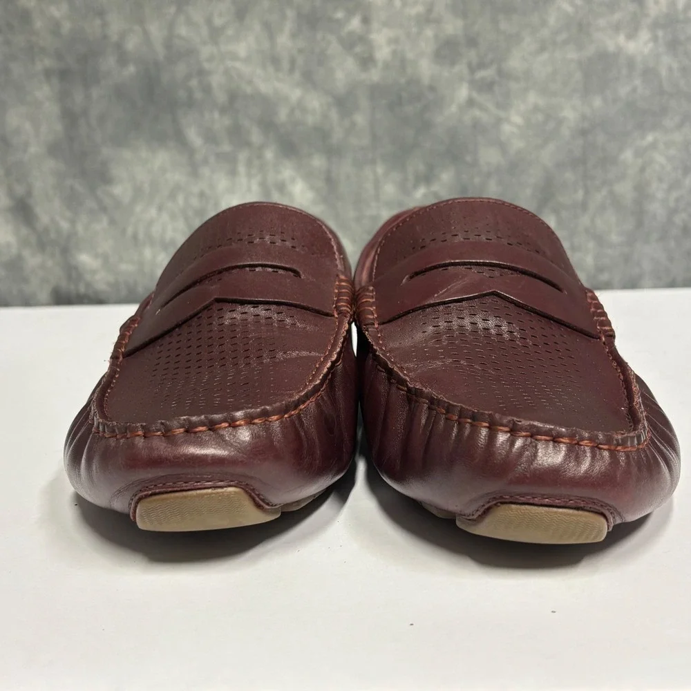 Cole Haan Grand Laser Penny Driver Loafers Mens 11 Brown Leather Preppy Casual